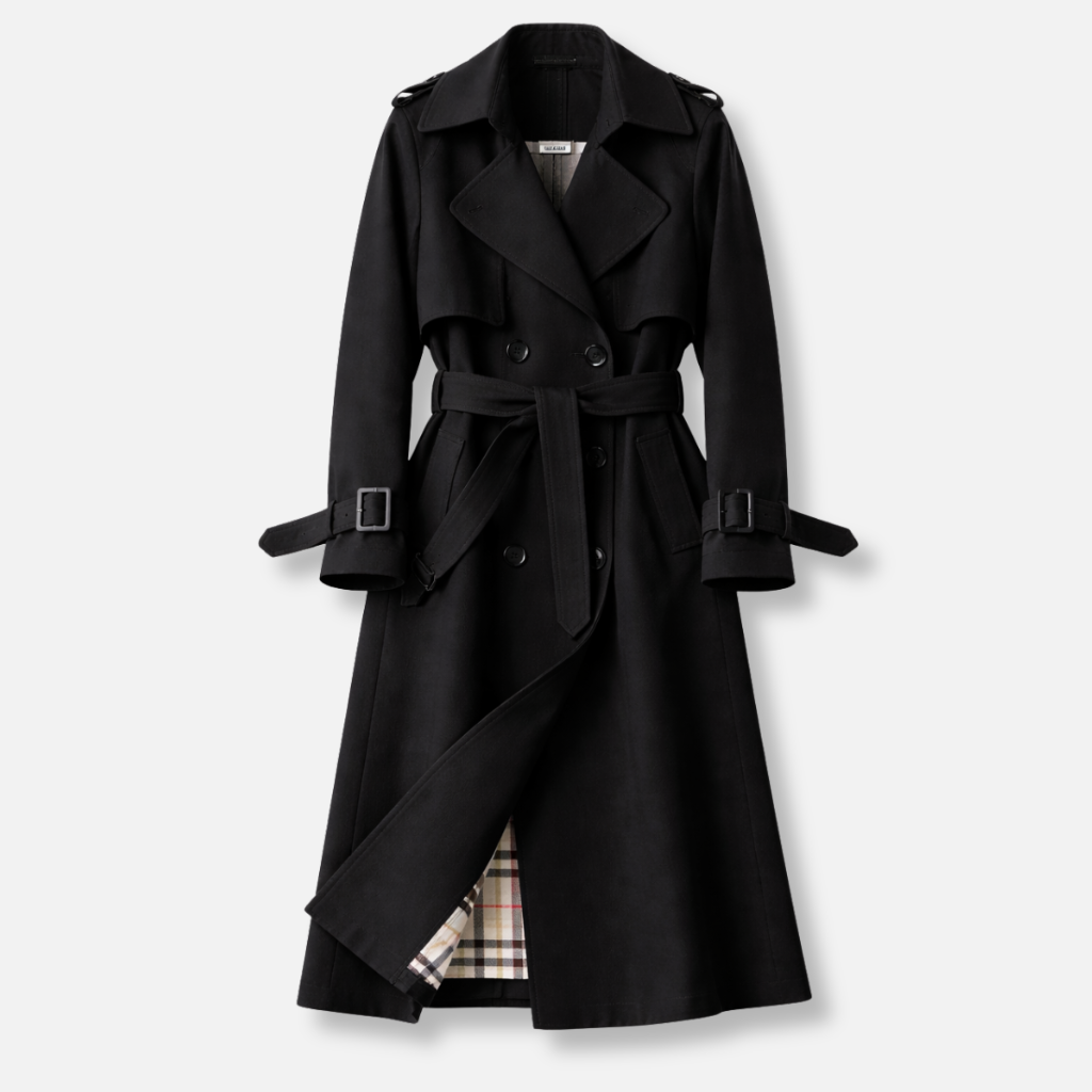 Nina | Belted Tailored Long Trench Coat