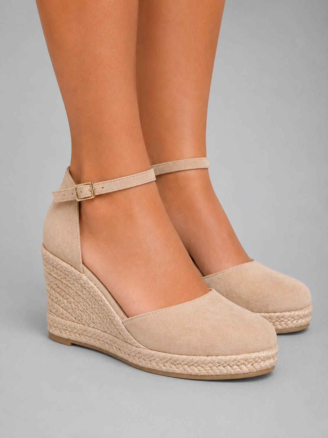 Valeria | Closed Toe Ankle Strap Wedge Sandals