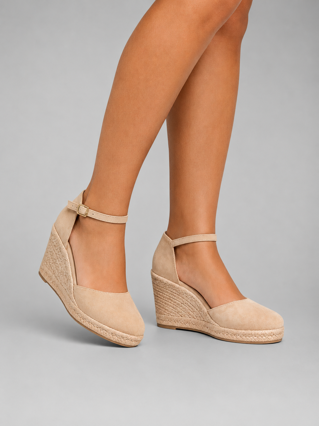 Valeria | Closed Toe Ankle Strap Wedge Sandals