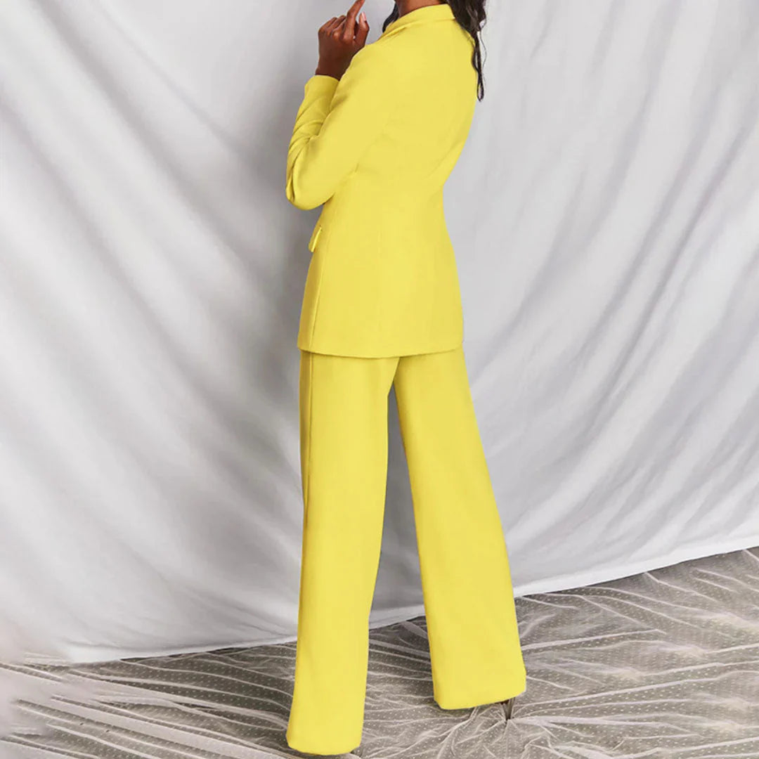 Ravelle | Longline Tailored Wide-Leg Trouser Suit
