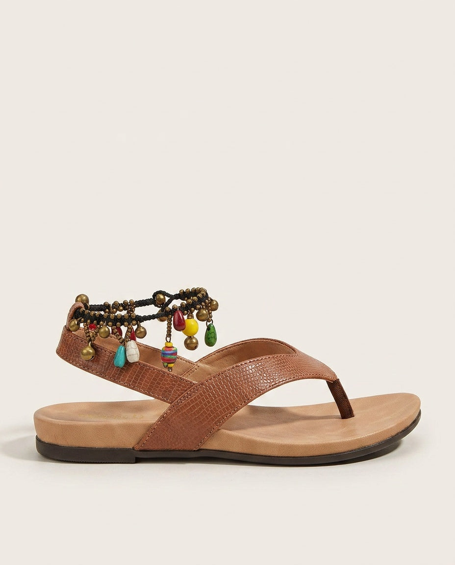 Noemie | Cushioned Footbed Toe Post Slides