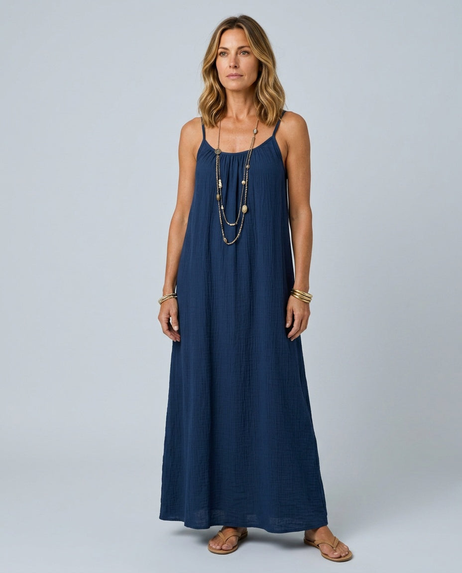 Isabela | Loose Fit Spaghetti Strap Maxi Dress