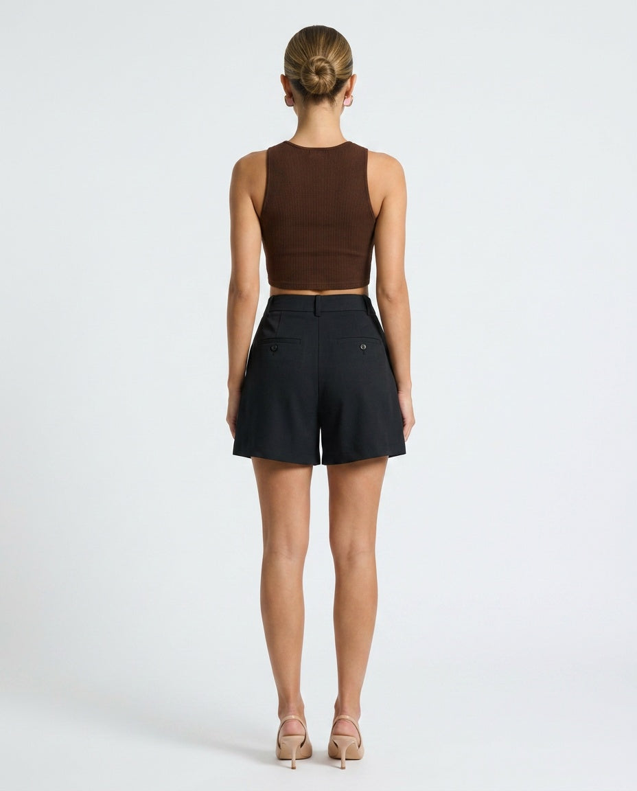 Marisol | Straight-Leg Stretch Bermuda Shorts