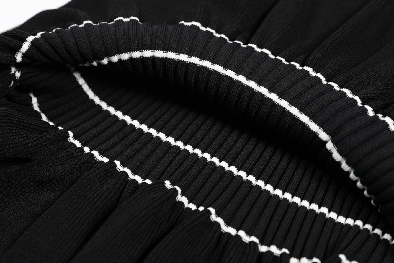 Skylar | Perforated Knit 3/4 Sleeve Midi Dress