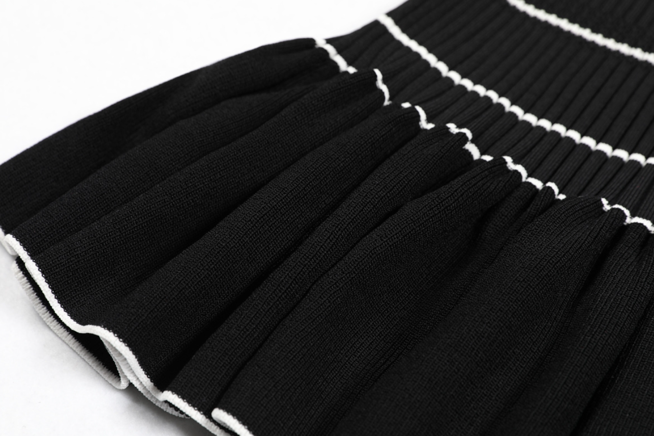 Skylar | Perforated Knit 3/4 Sleeve Midi Dress