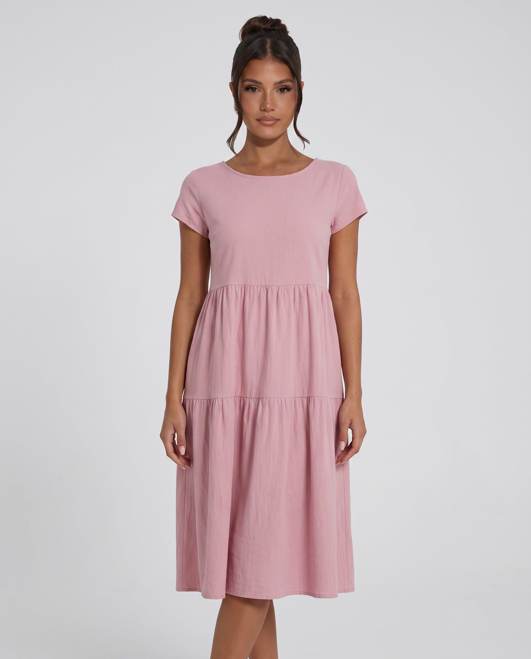 Anais | Loose Fit Round Neck Maxi Dress with Pockets