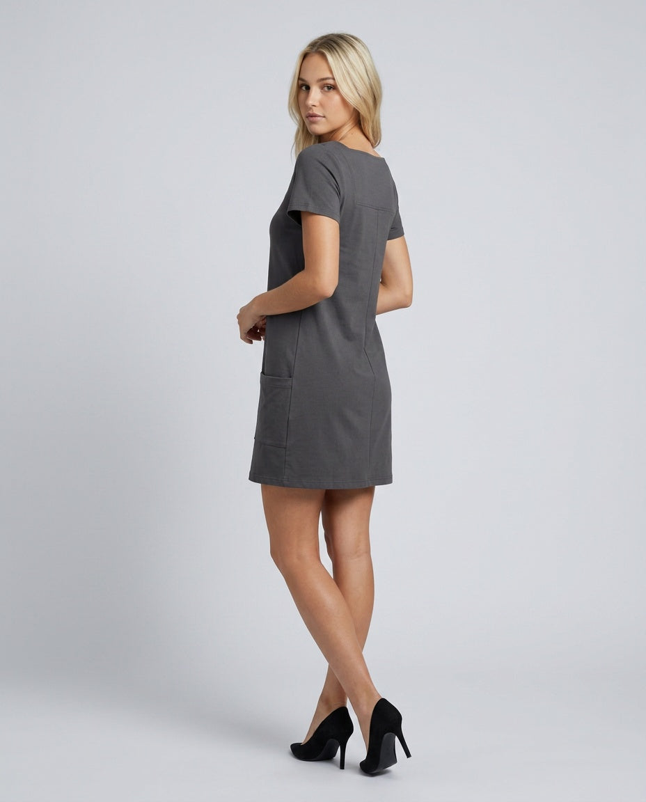 Hadley | Relaxed Square Neck Mini Sundress with Pockets