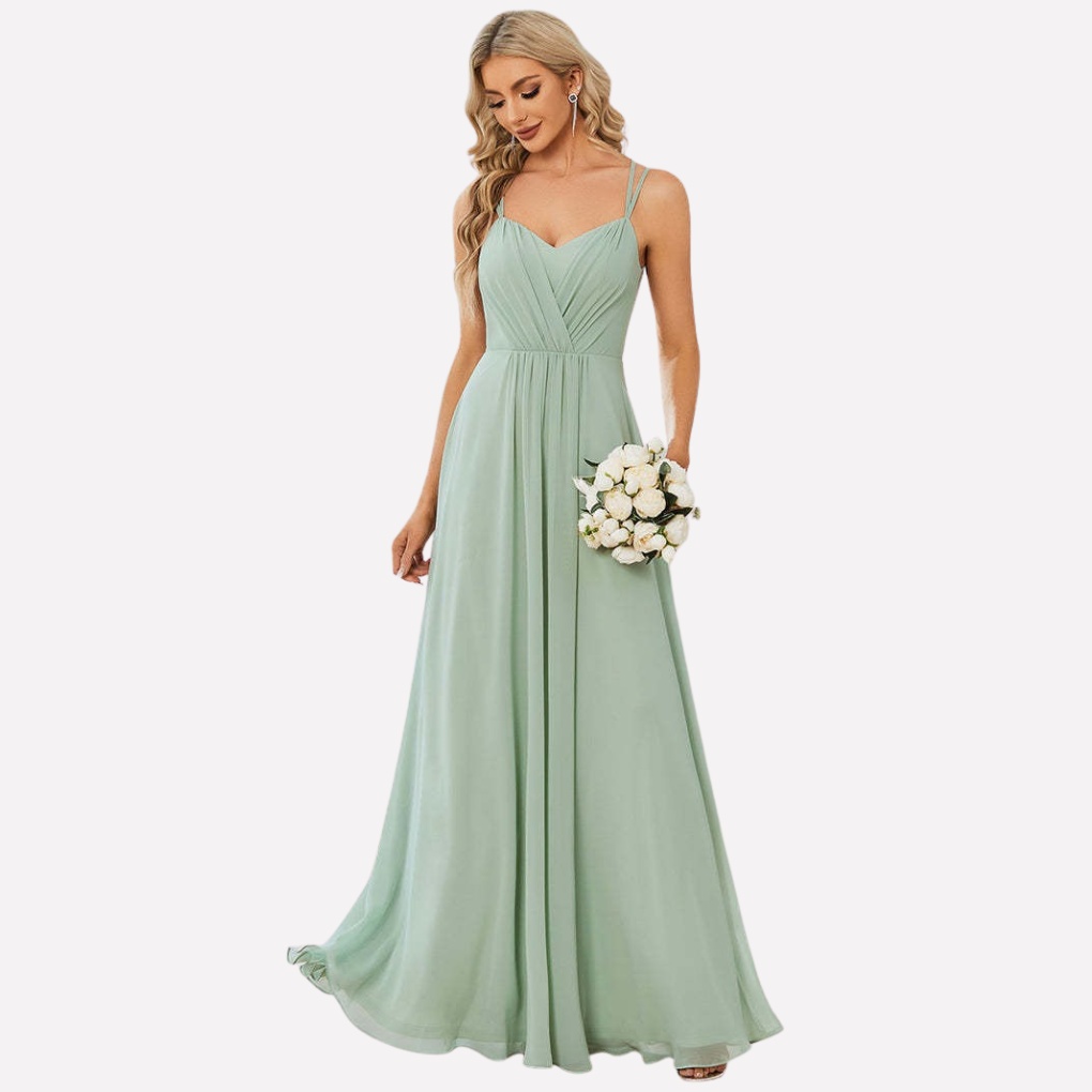 Briella | Sweetheart Ruched A-Line Maxi Dress