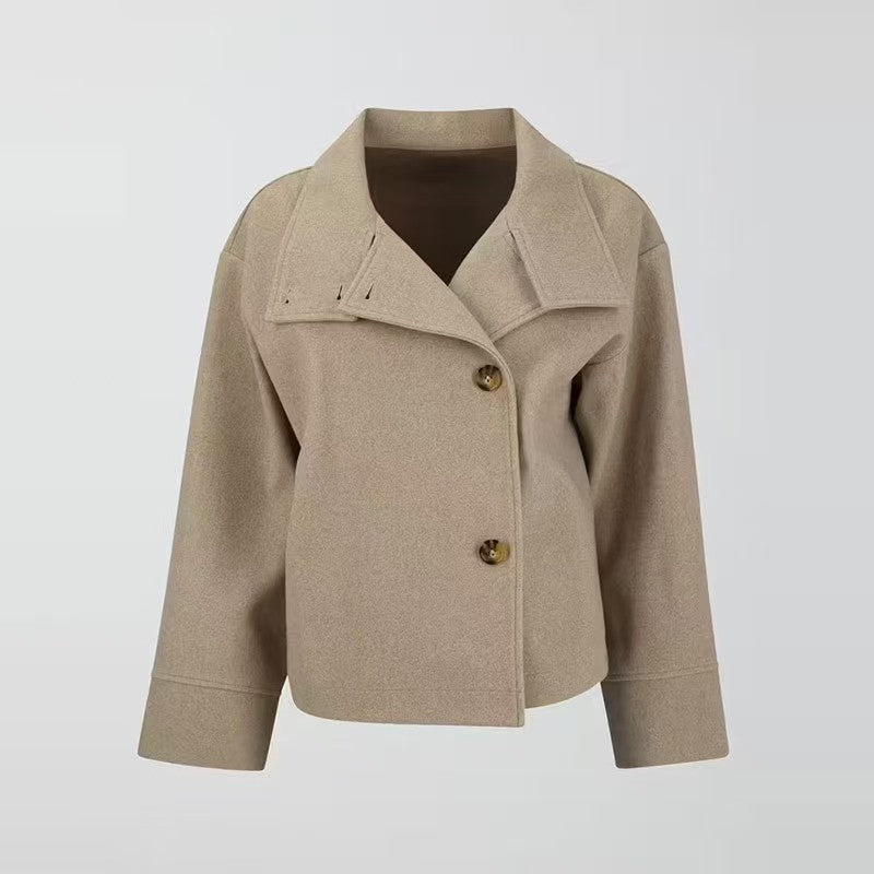 Ellie | Oversized Short Wool-Blend Coat