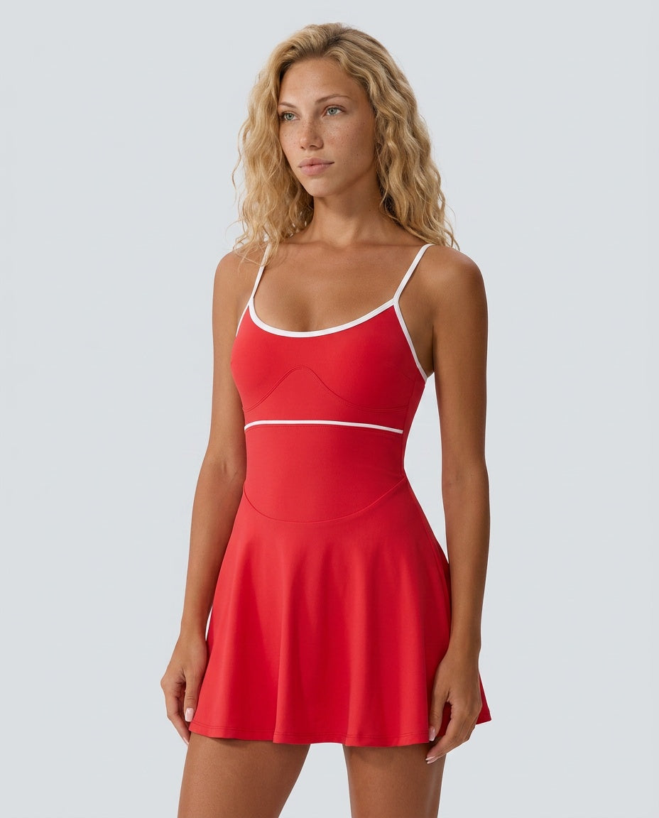 Hadley | Sleeveless Fit & Flare Athletic Mini Dress