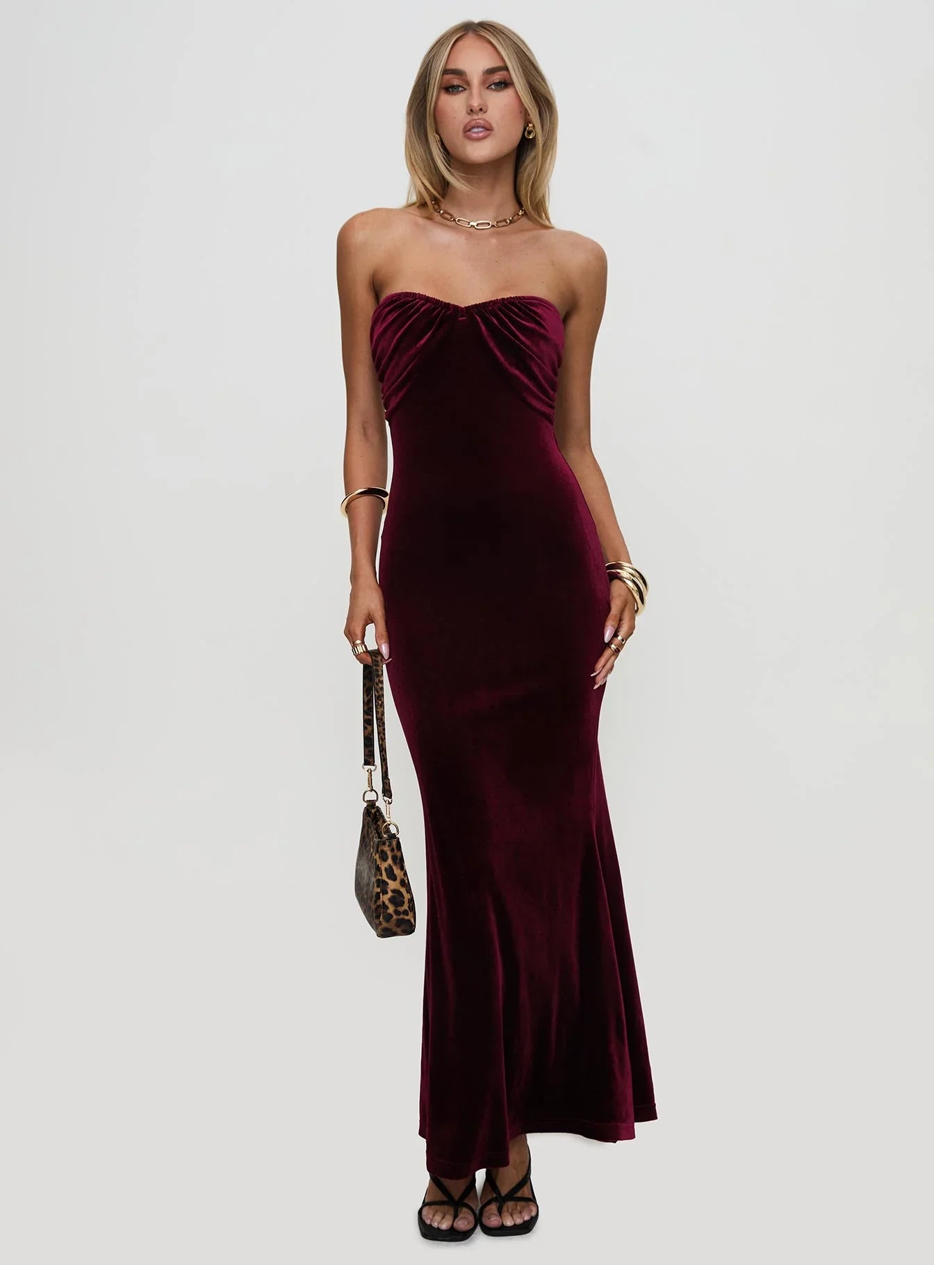 Cosima | Strapless Ruched Waist Maxi Dress