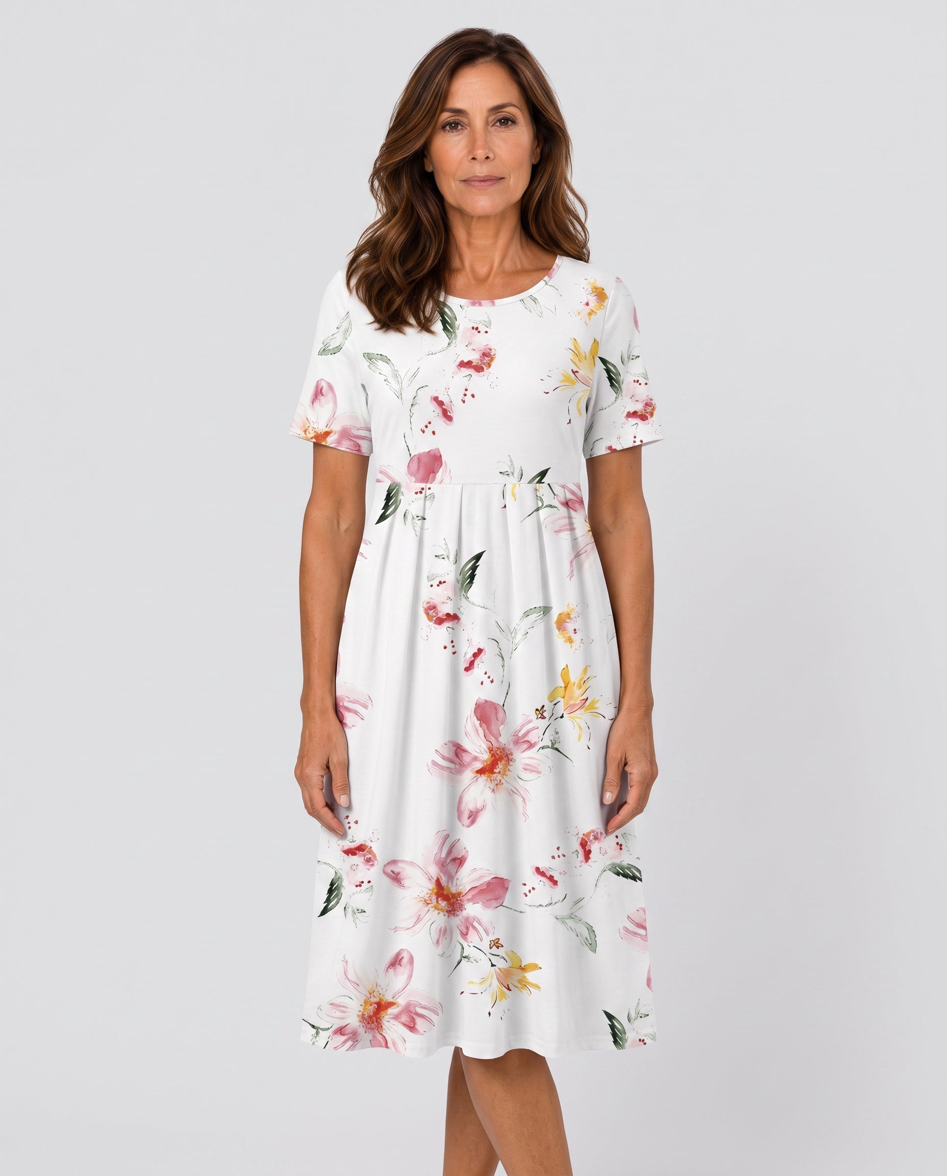 Fiona | Floral Print Relaxed Midi Dress
