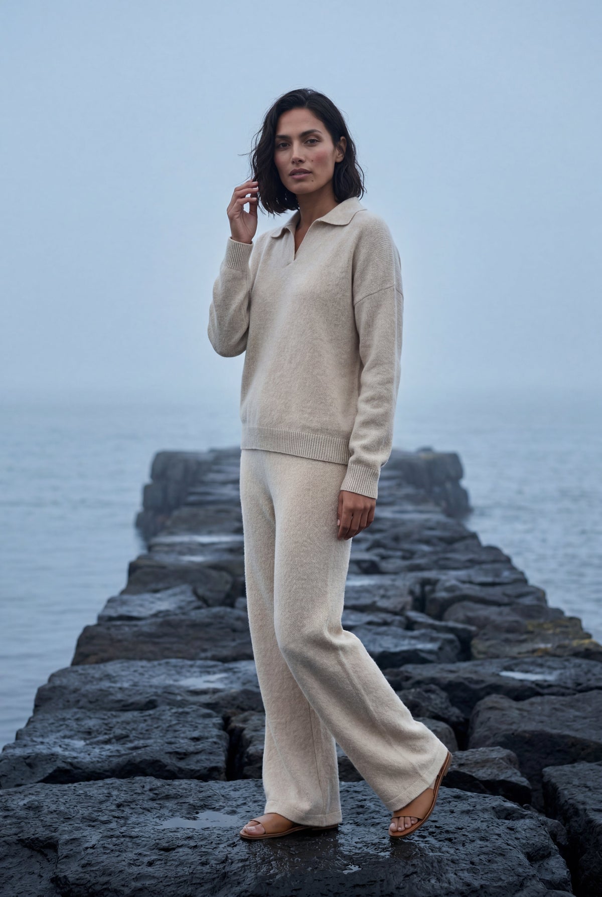 Mira | Brushed Knit Wide-Leg Lounge Co-ord Set