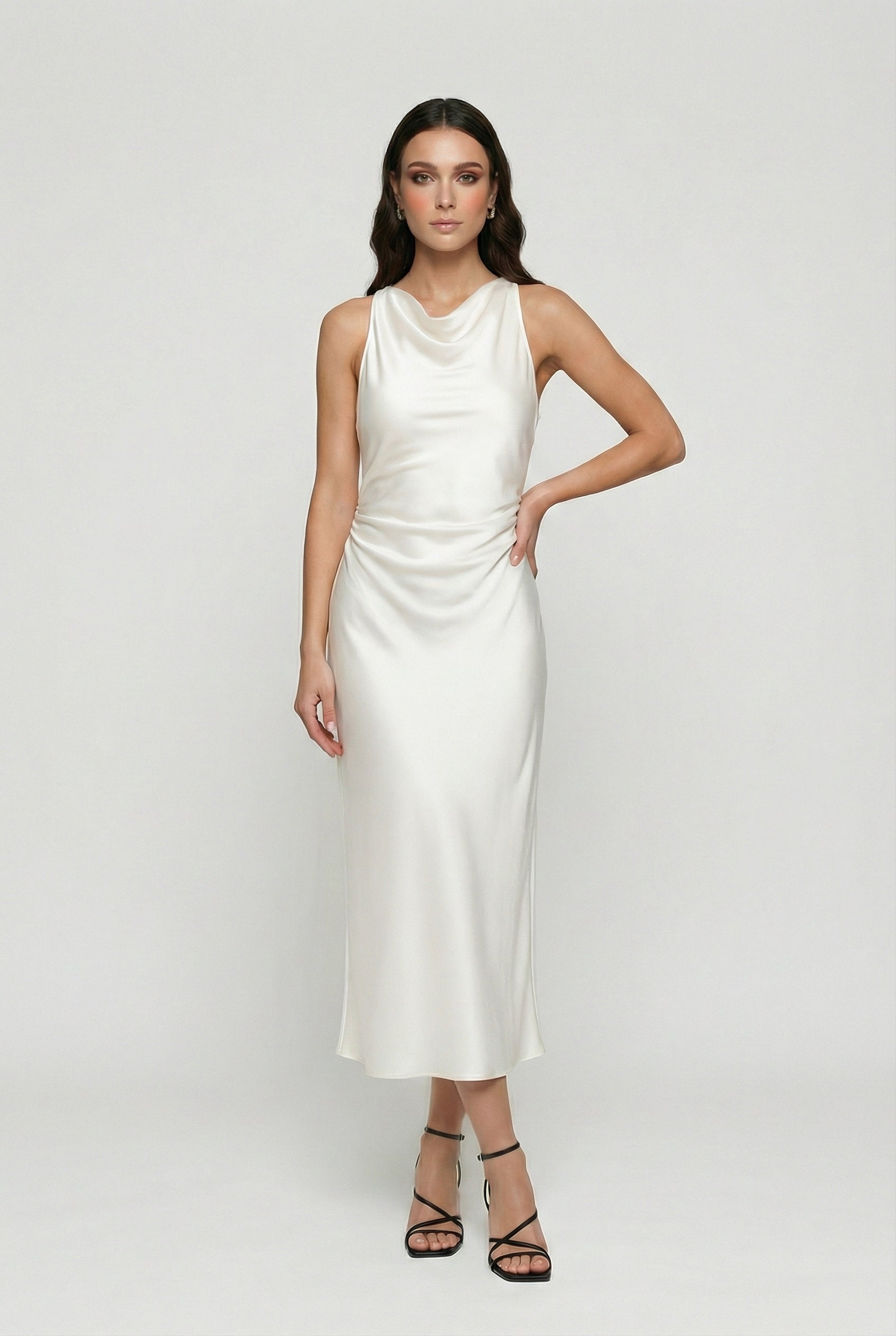 cowl neck bias cut midi dress Ted Baker Foreste Cowl Neck Bias Cut Midi Dress, Coral