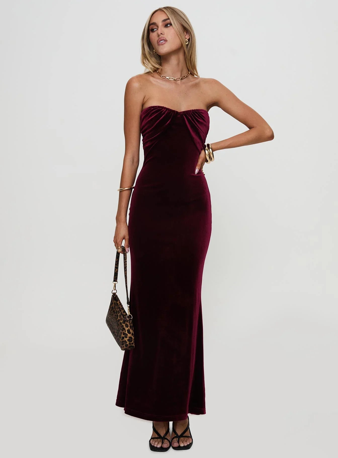 Cosima | Strapless Ruched Waist Maxi Dress