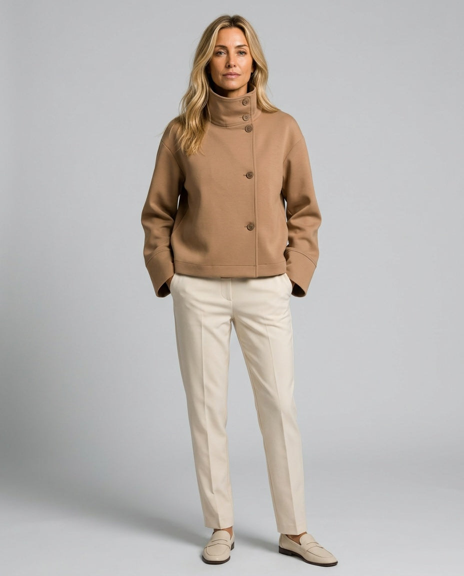 Salma | Classic Long Sleeve Button-Through Jacket