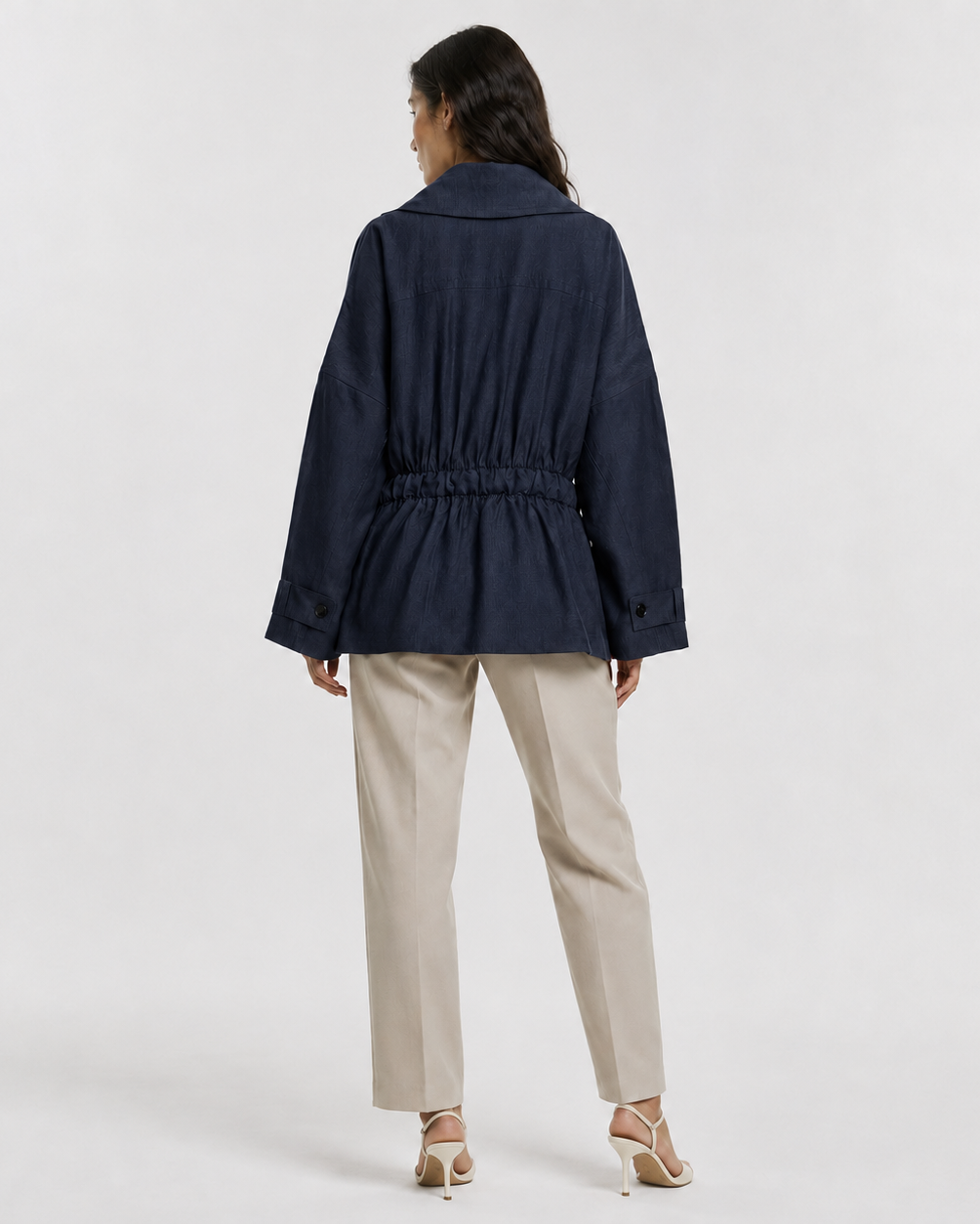Marley | Belted Lapel Long Sleeve Jacket