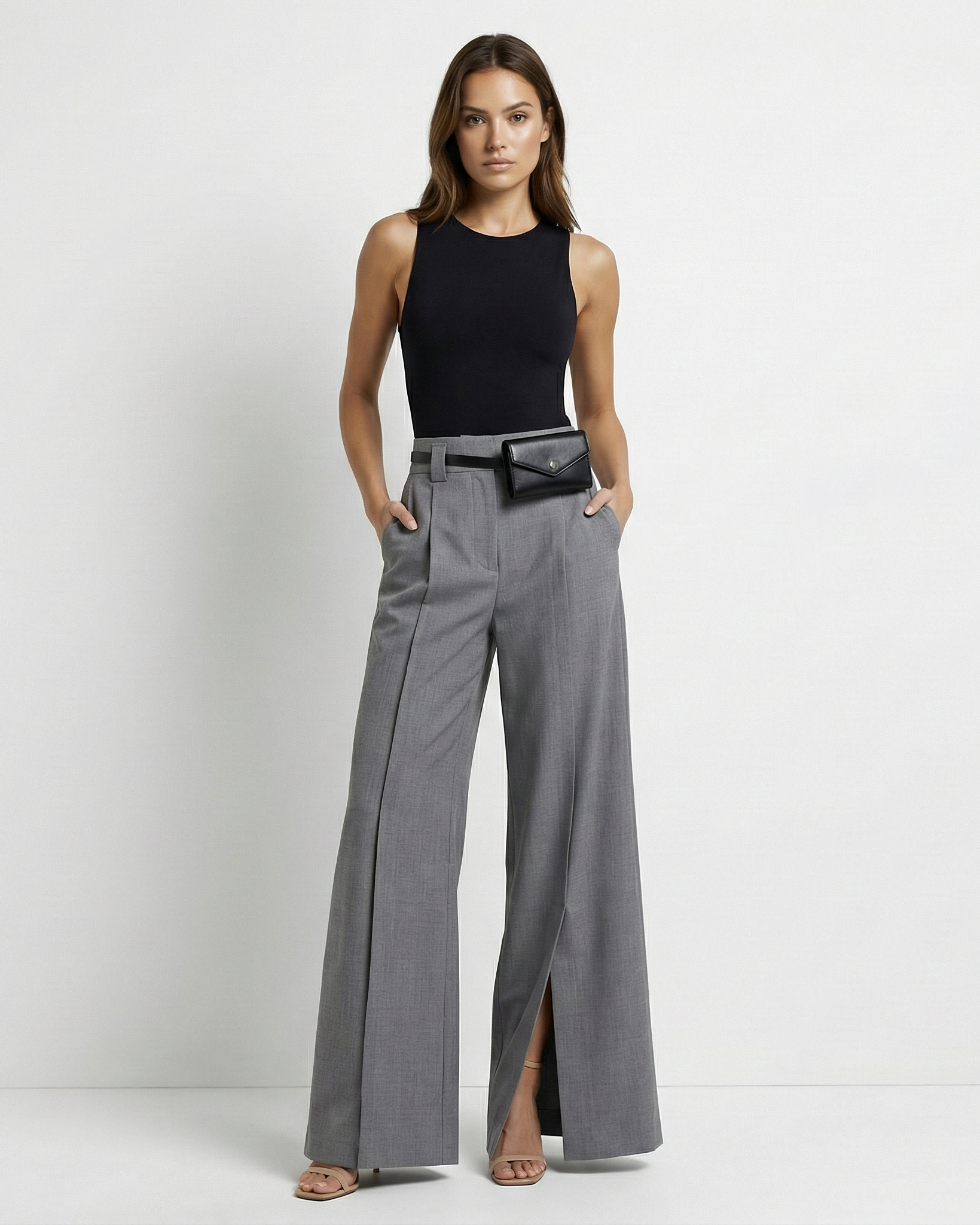 Florencia | High-Rise Pleated Wide-Leg Trousers