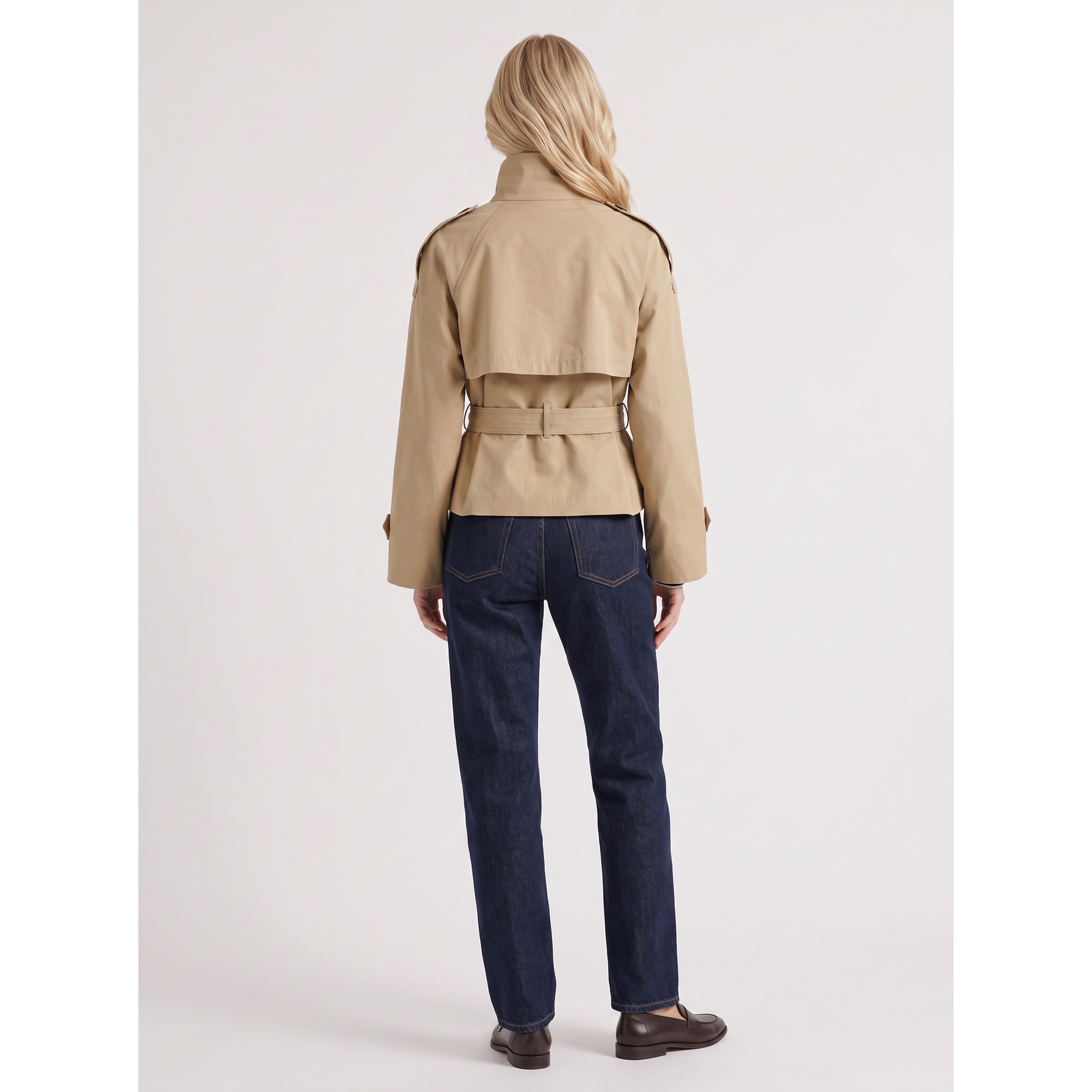Ottilie | Cropped Double-Breasted Trench Coat