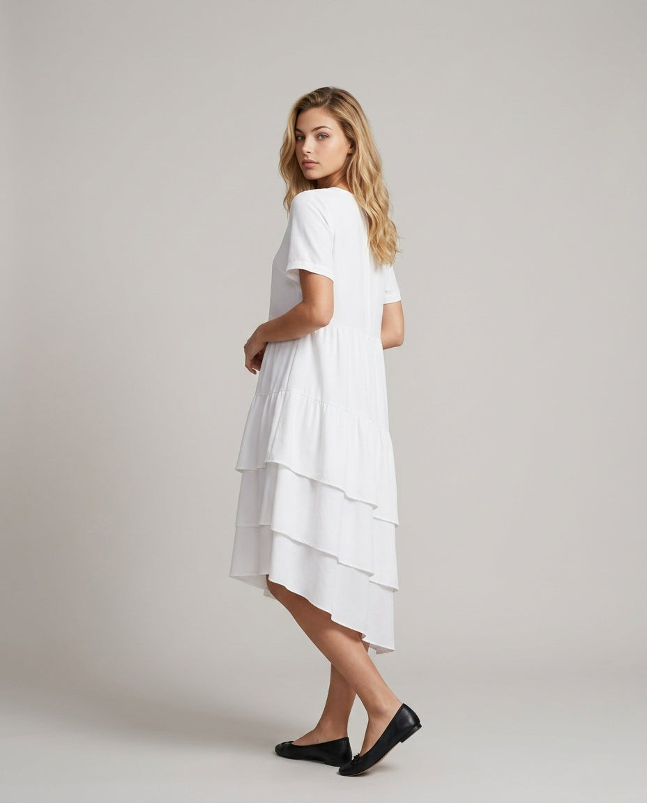 Piper | Soft Layered Midi Dress