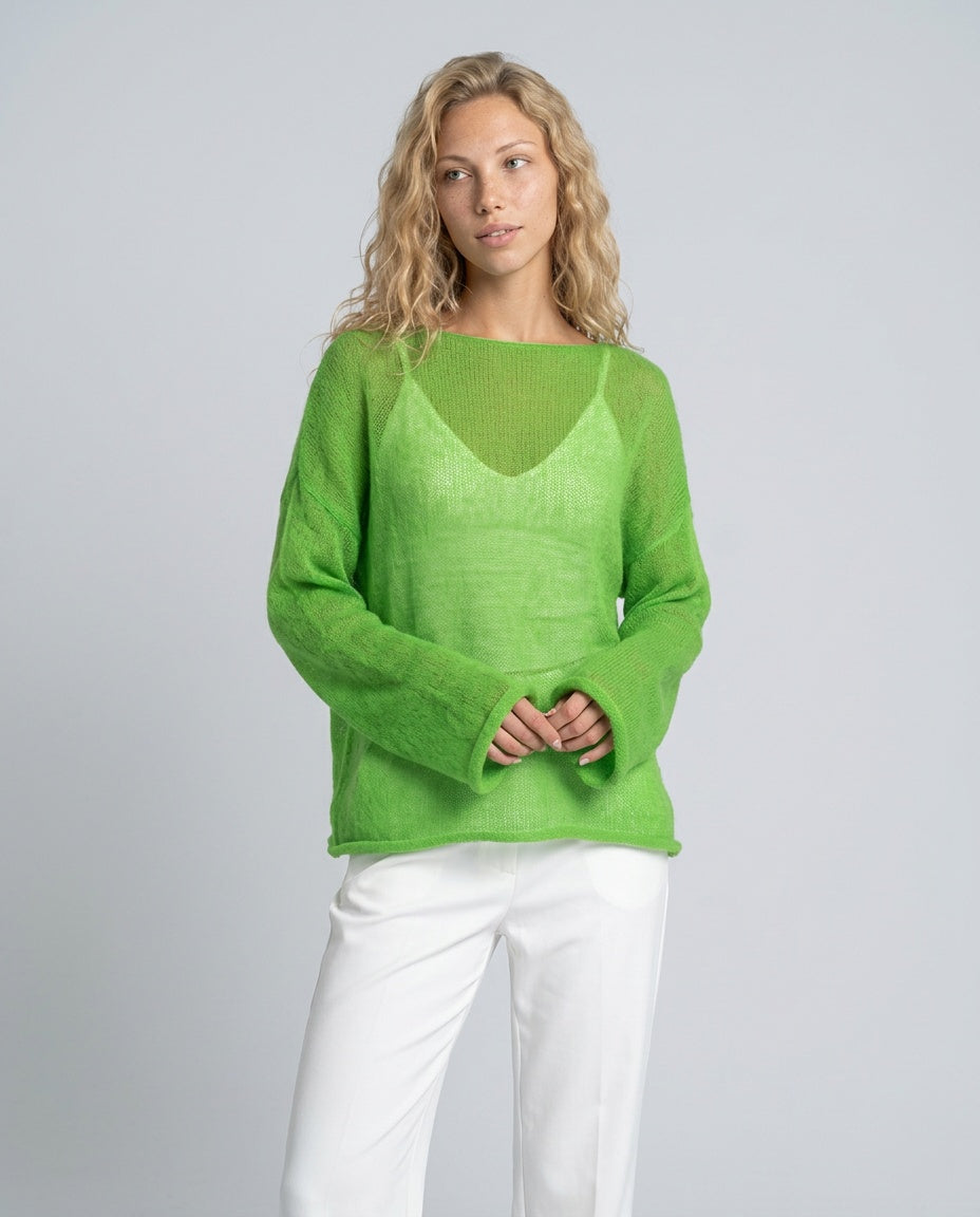 Mabel | Cropped Bell Sleeve Knit Jumper