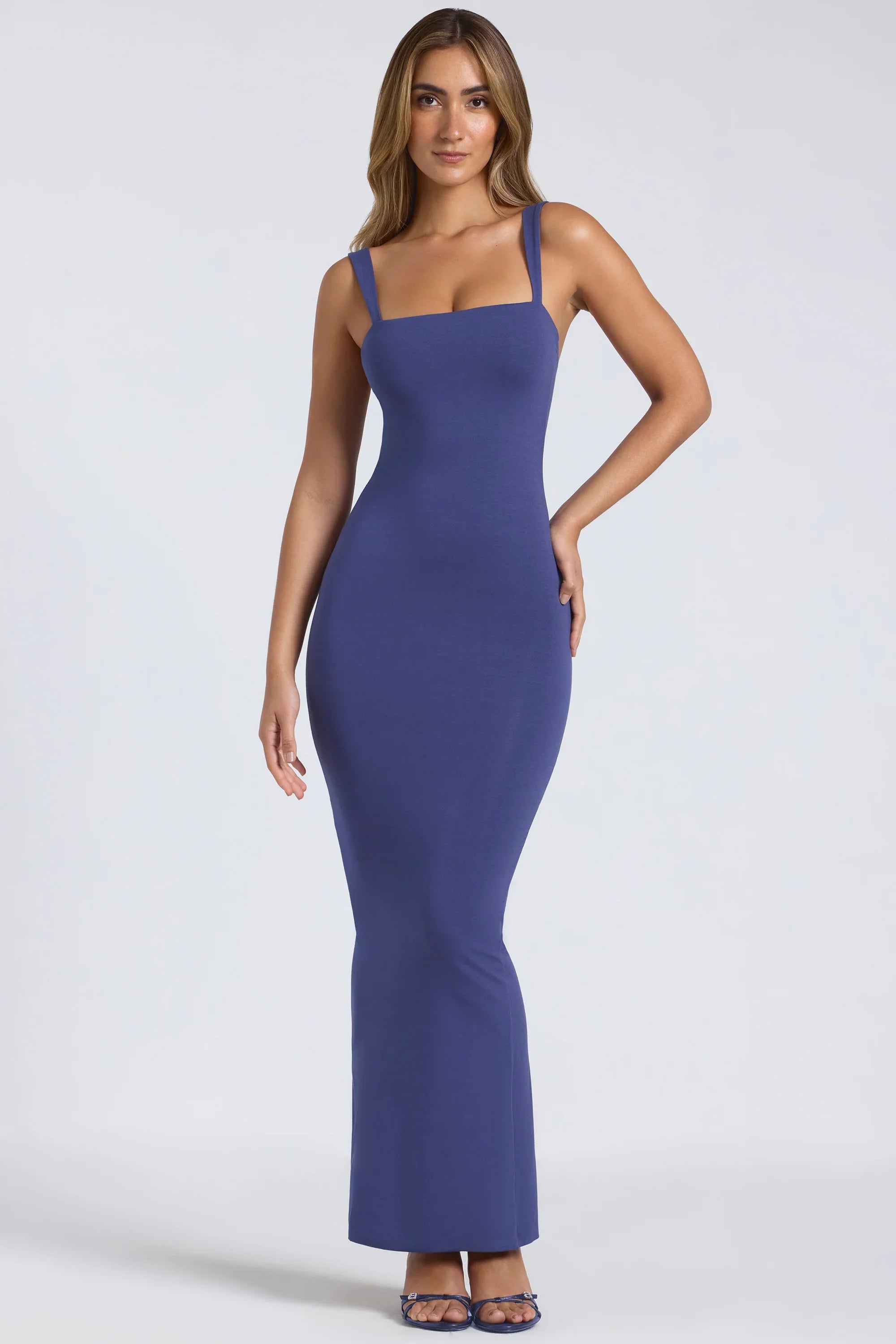 Ines | Square-Neck Low Back Modal Maxi Dress