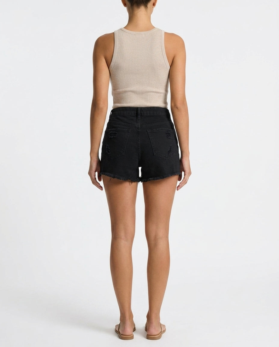 Roxy | Wide Fit Distressed Denim Shorts