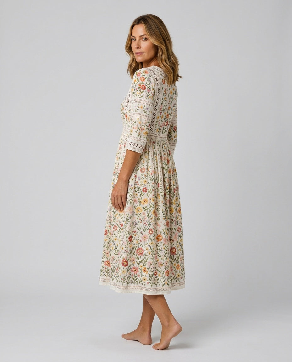 Edda | Wildflower Print Midi Dress