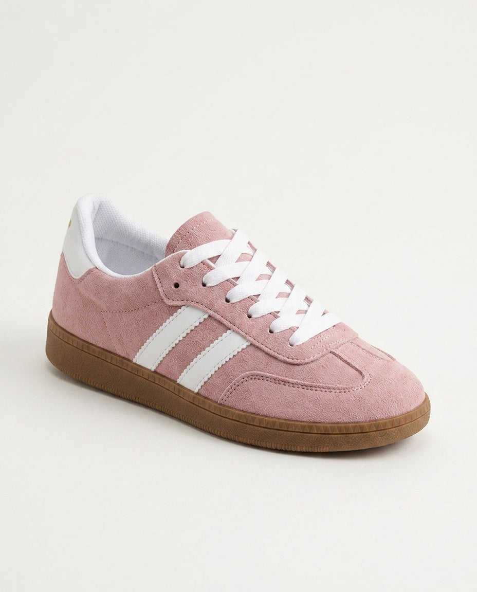 Soraya | Retro Striped Low-Top Lace-Up Sneakers