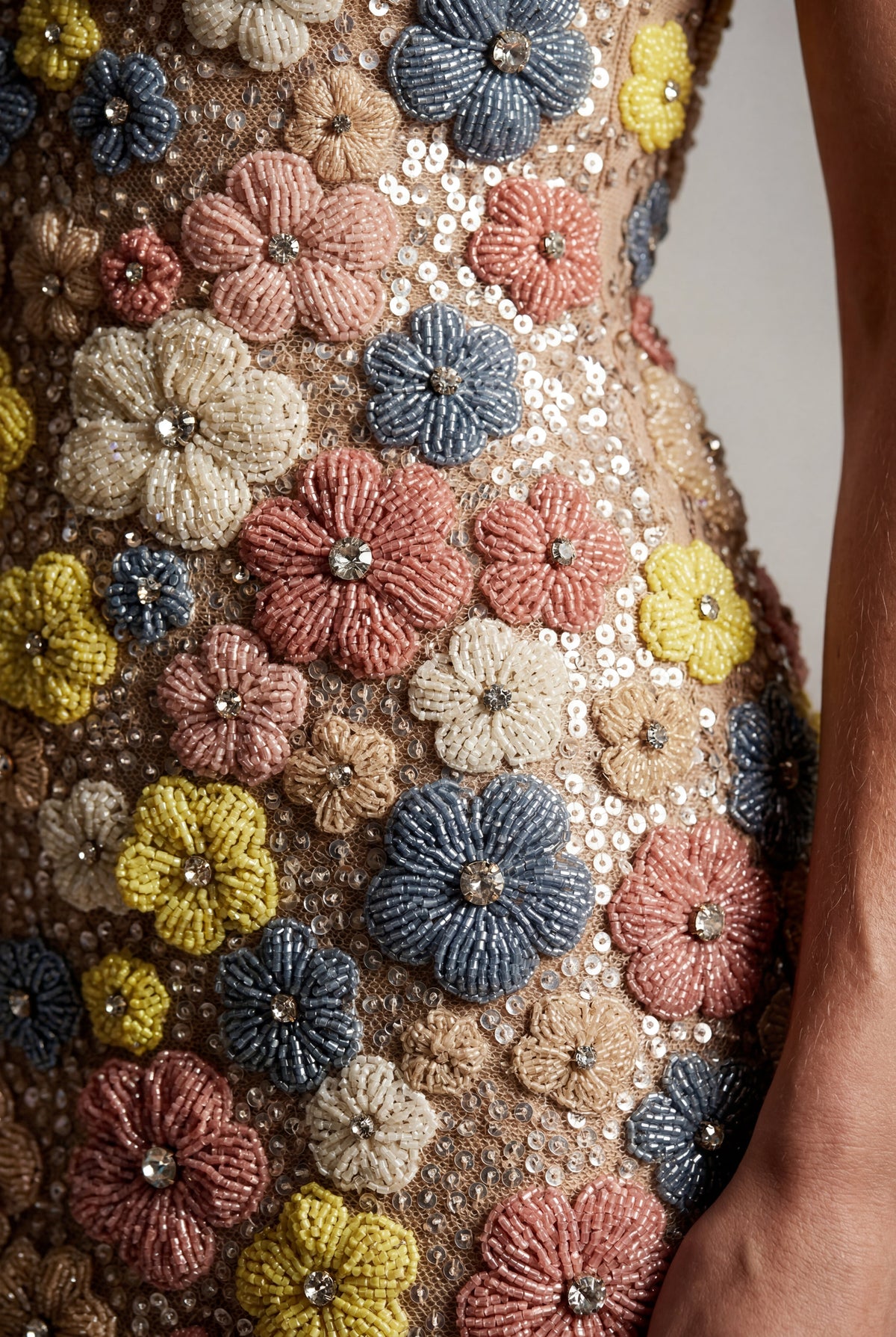 Willa | 3D Floral Embroidered Fitted Maxi Dress