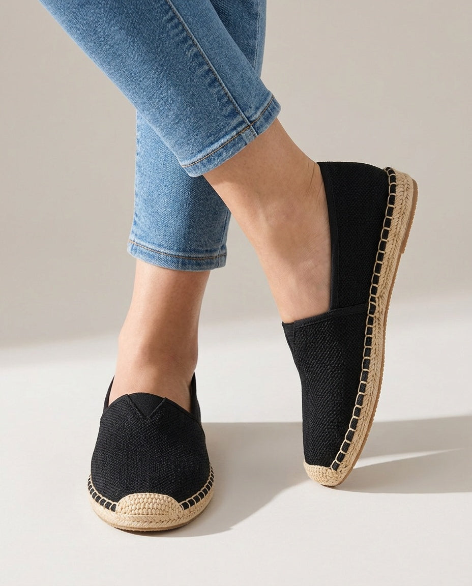 Nina | Flat Slip-On Canvas Espadrilles