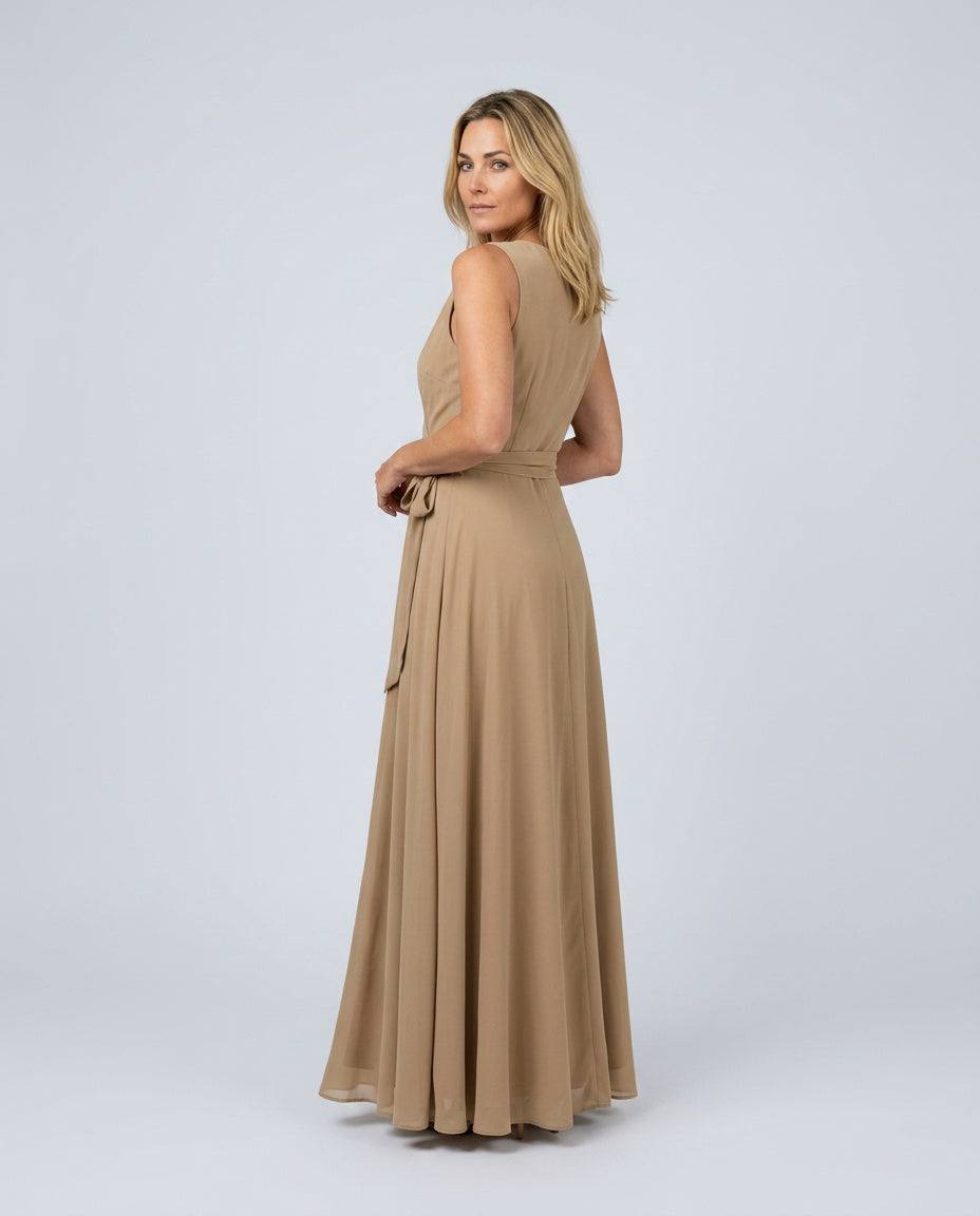 Céline | Sleeveless Wrap Maxi Dress
