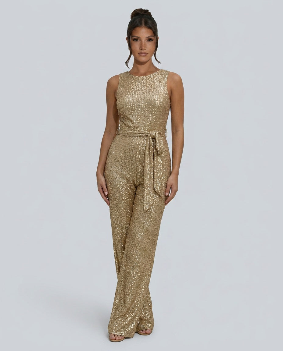Frankie | Sequin Wide-Leg Evening Jumpsuit