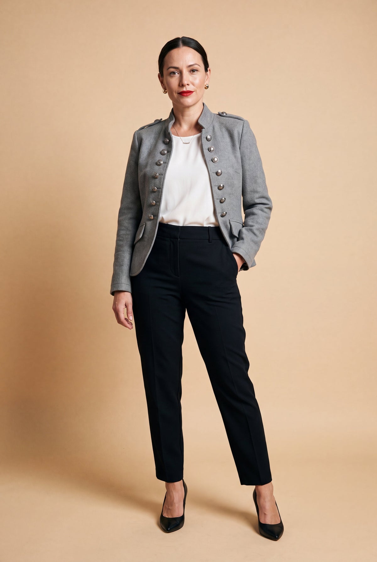 Colette | Structured Military Long Sleeve Blazer