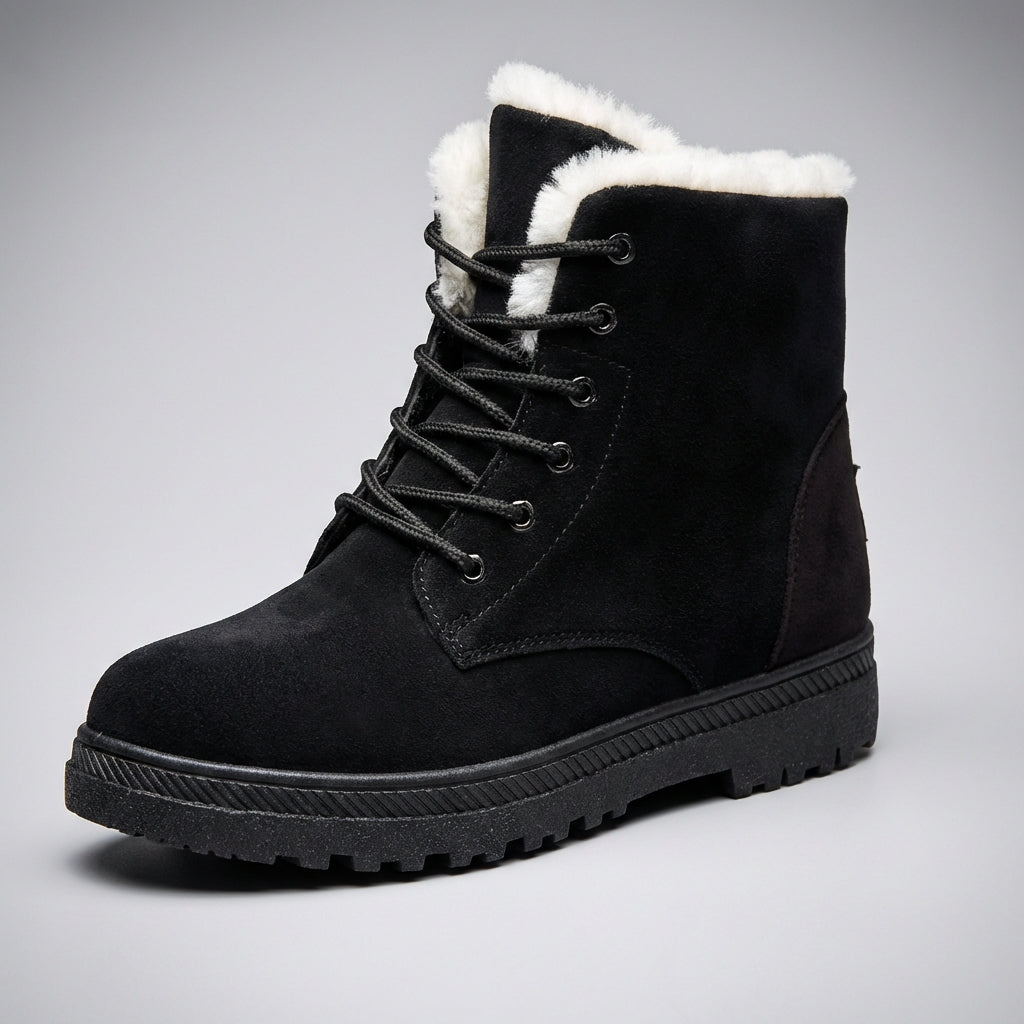 Elodie | Leather-Look Side Zip Ankle Boots