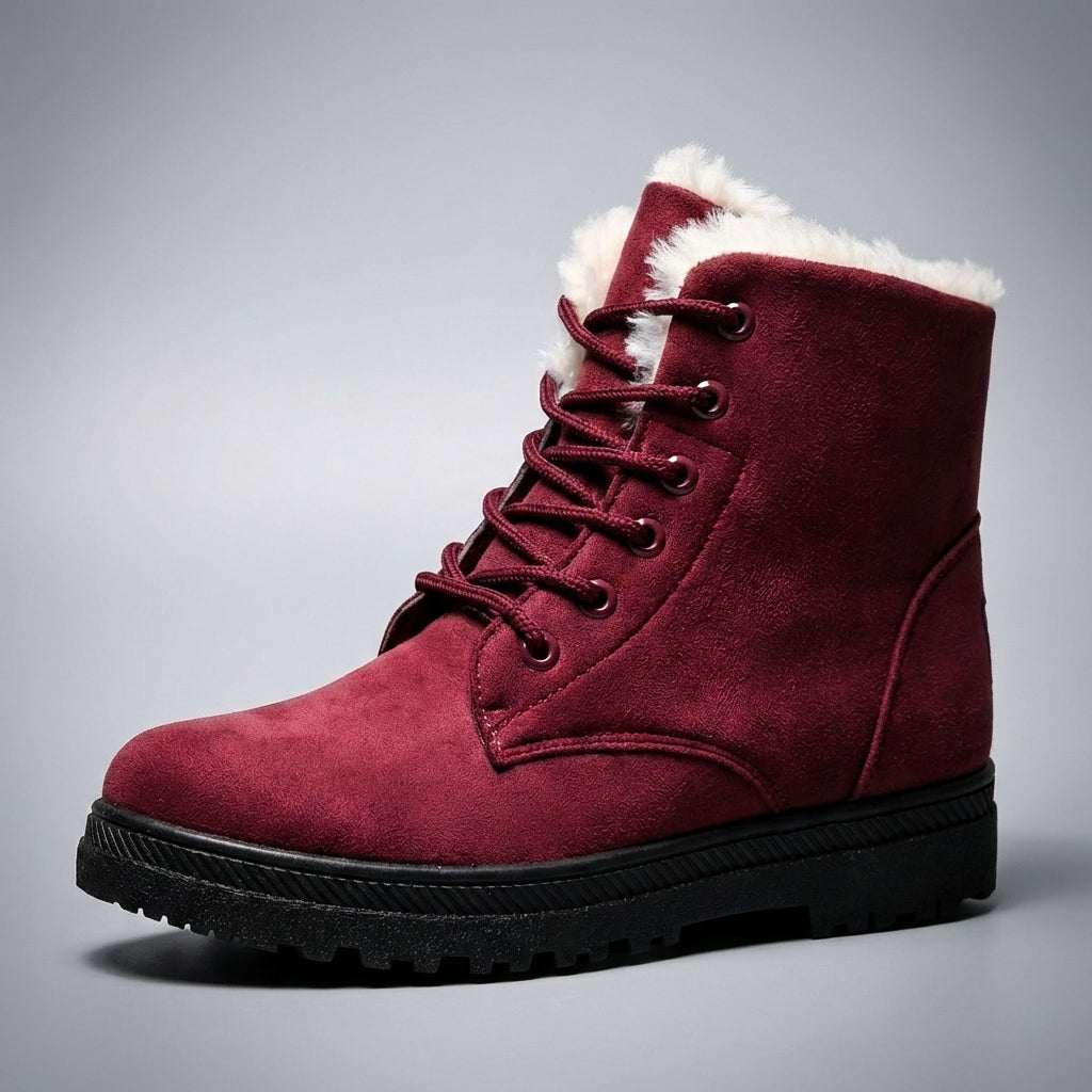 Elodie | Leather-Look Side Zip Ankle Boots