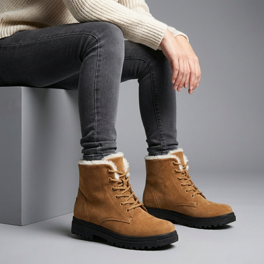 Elodie | Leather-Look Side Zip Ankle Boots