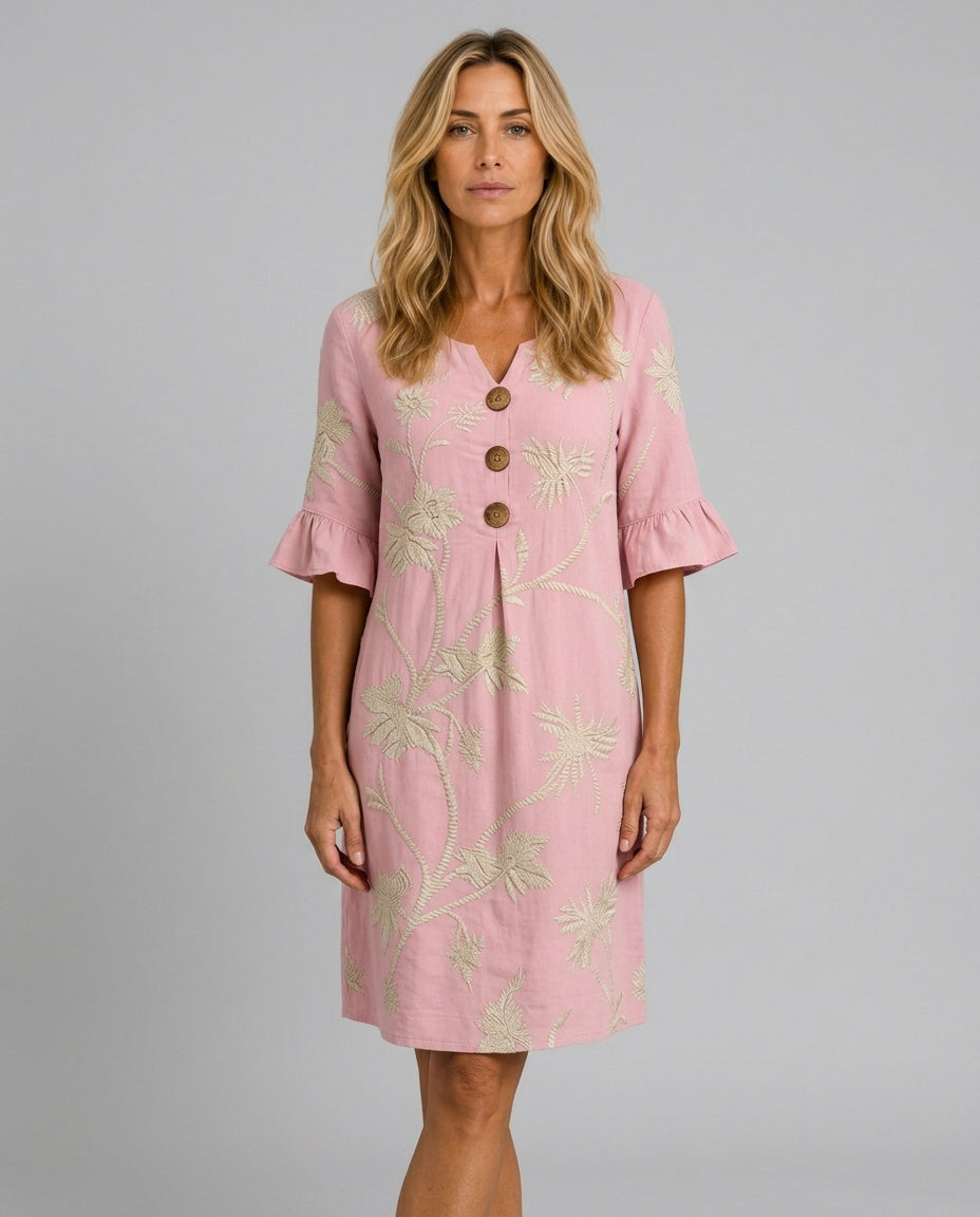 Isabela | Floral Cotton-Blend Midi Dress