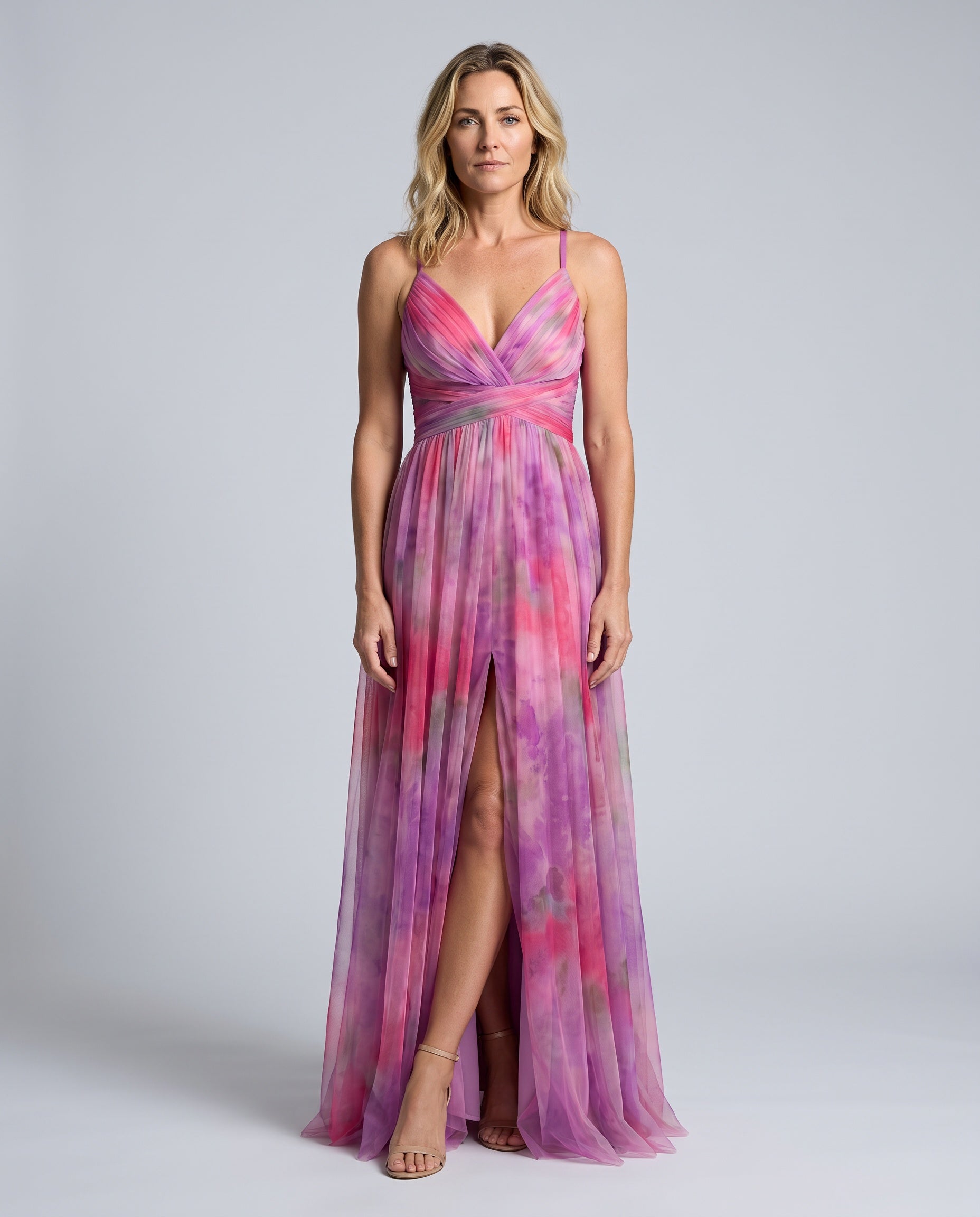 Iris | Watercolour Print Relaxed Maxi Dress