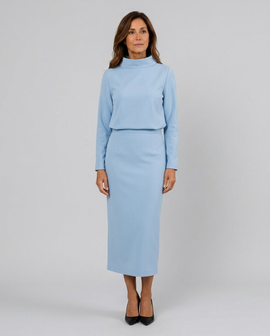 Alejandra | Boat Neck 3/4 Sleeve Midi Co-ord Set