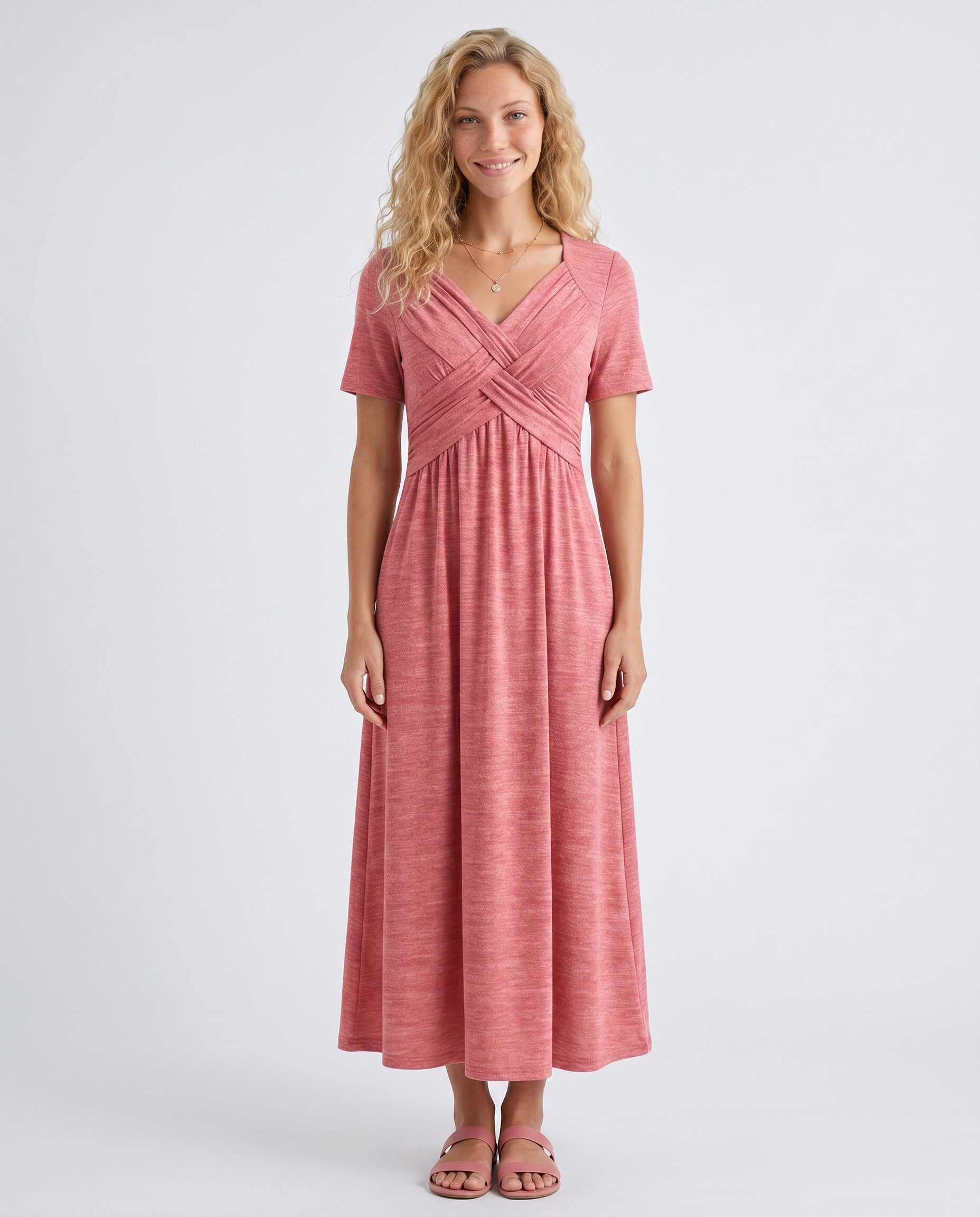 Noor | V-Neck Casual Midi Dress