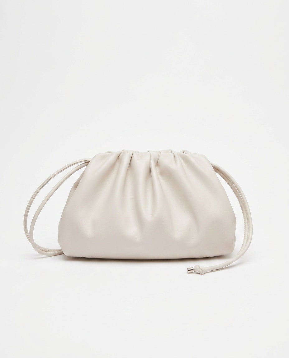 Dumpling Shaped Vegan Leather Crossbody Pouch Bag