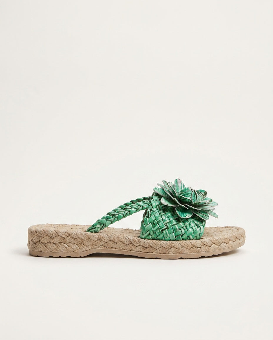 Floria | Floral Woven Platform Sandals