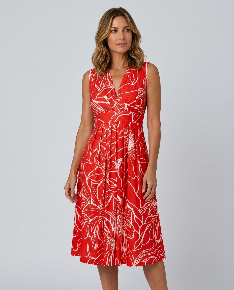 Emerson | Sleeveless Comfort Fit Midi Dress