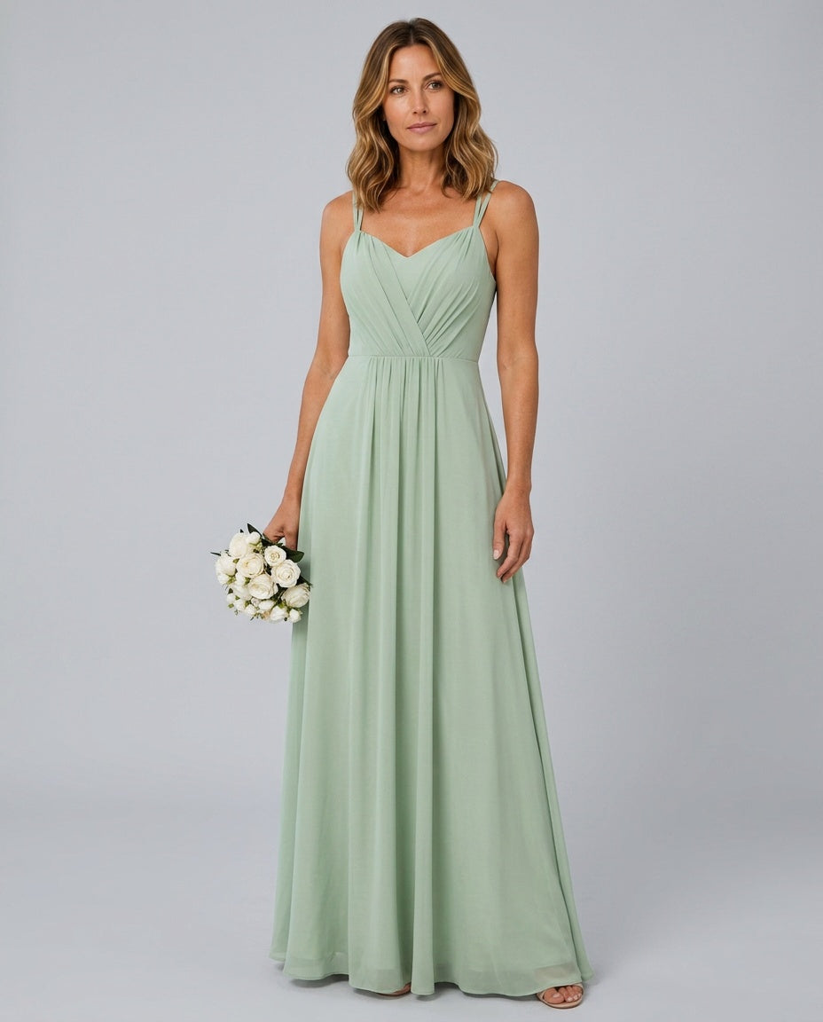 Briella | Sweetheart Ruched A-Line Maxi Dress