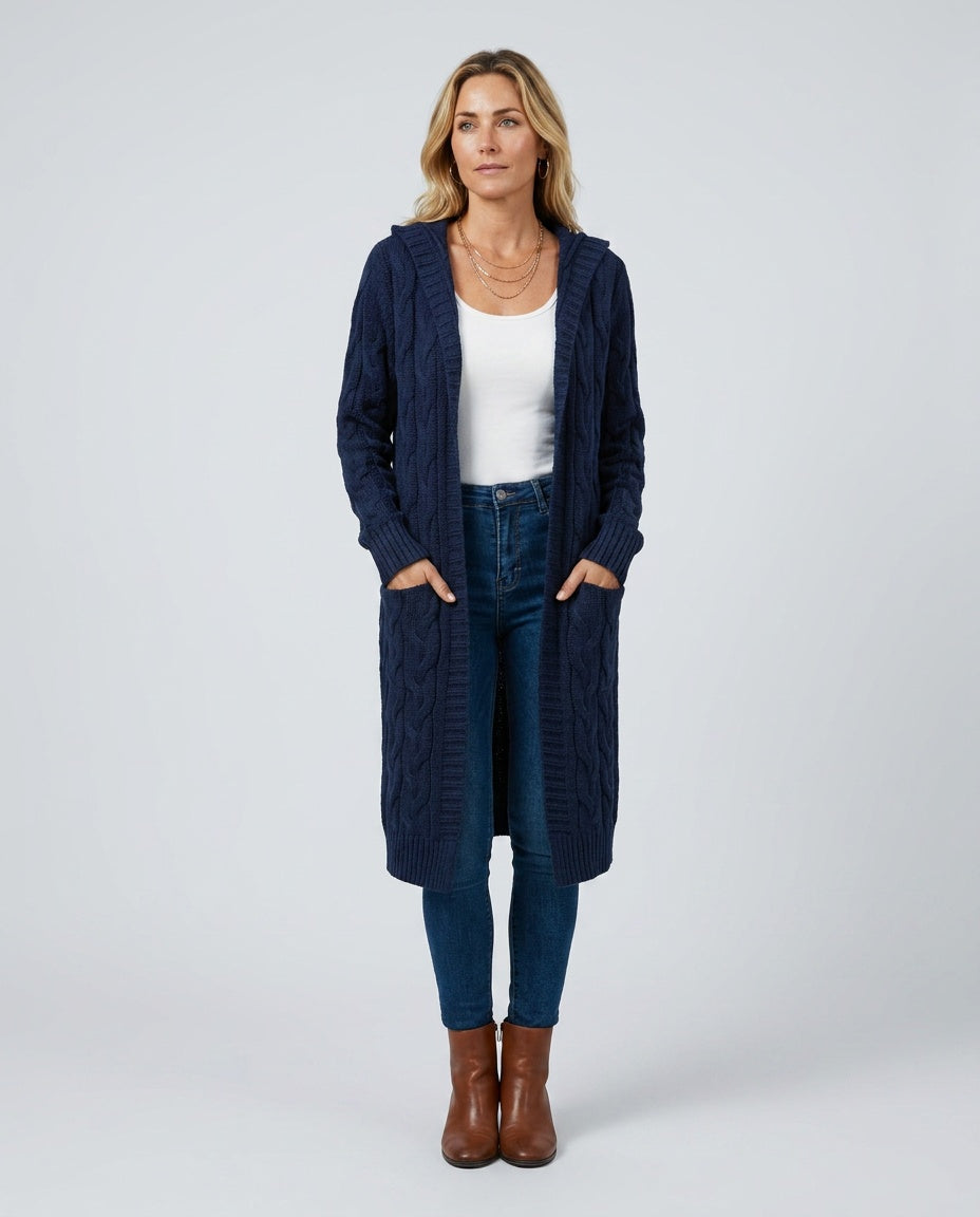 Soraya | Long Sleeve Knitted Long Cardigan