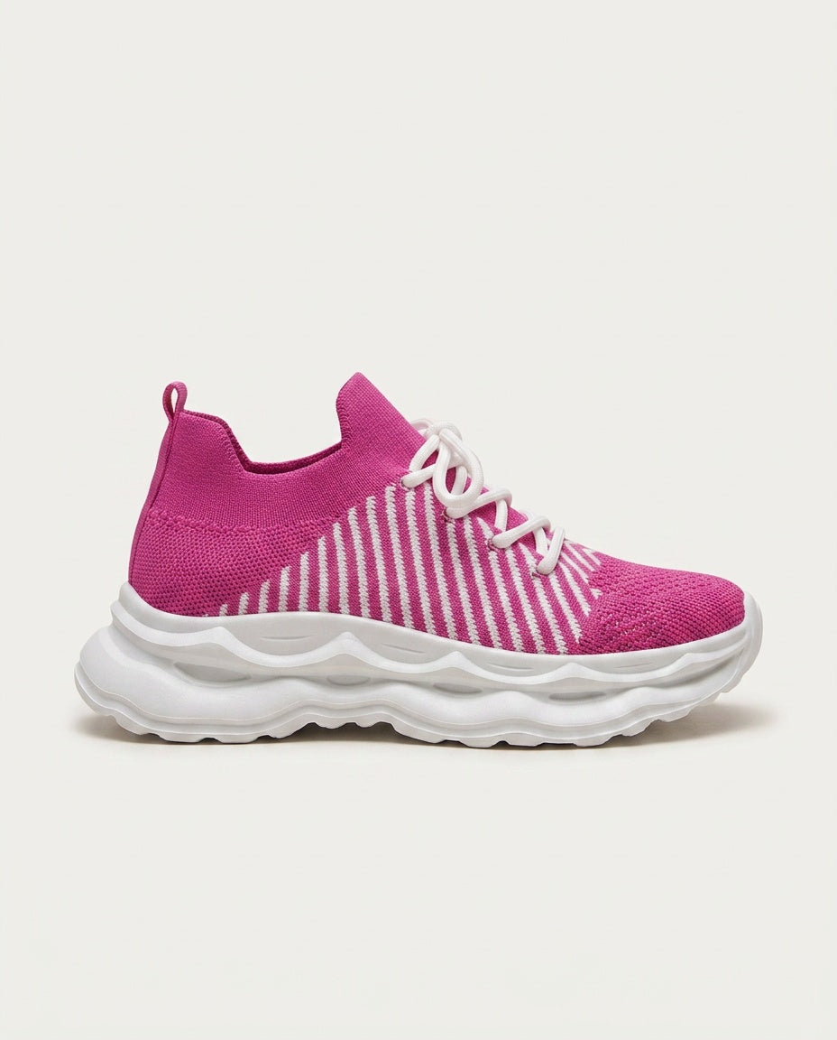Laura | Cushioned Sole Knit Sneakers