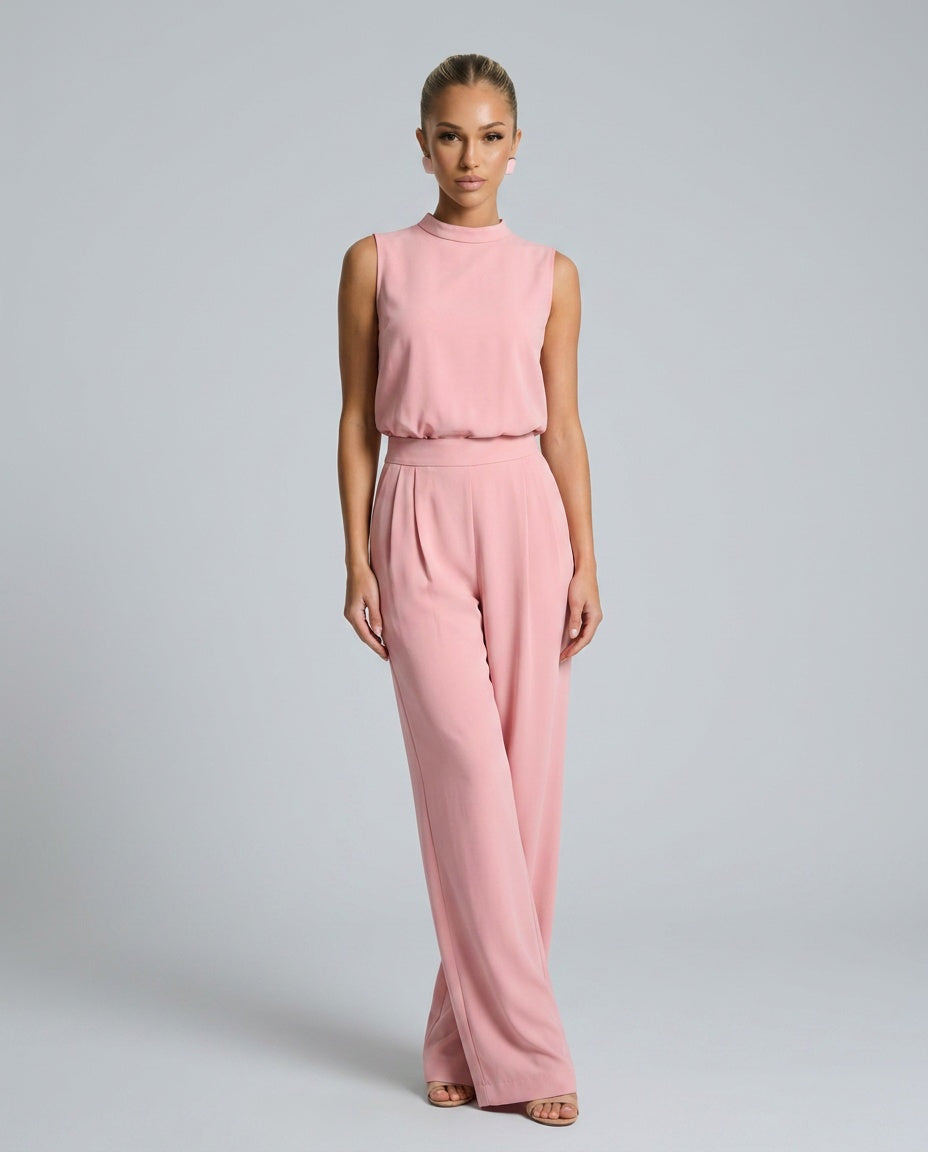 Greta | Sleeveless Wide-Leg Two-Piece Co-Ord Set