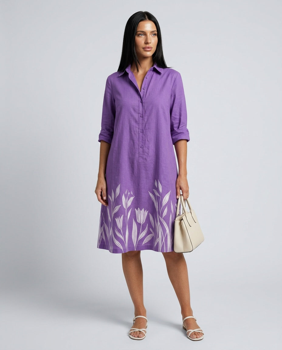 Fleur | Purple Elegant Evening Maxi Dress