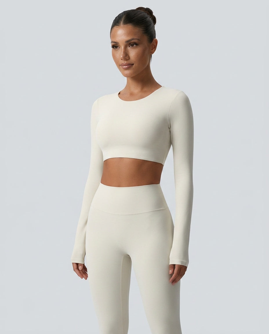 Julieta | Long Sleeve Seamless Shaping Crop Top